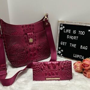 Brahmin Leia pomegranate and ady wallet set